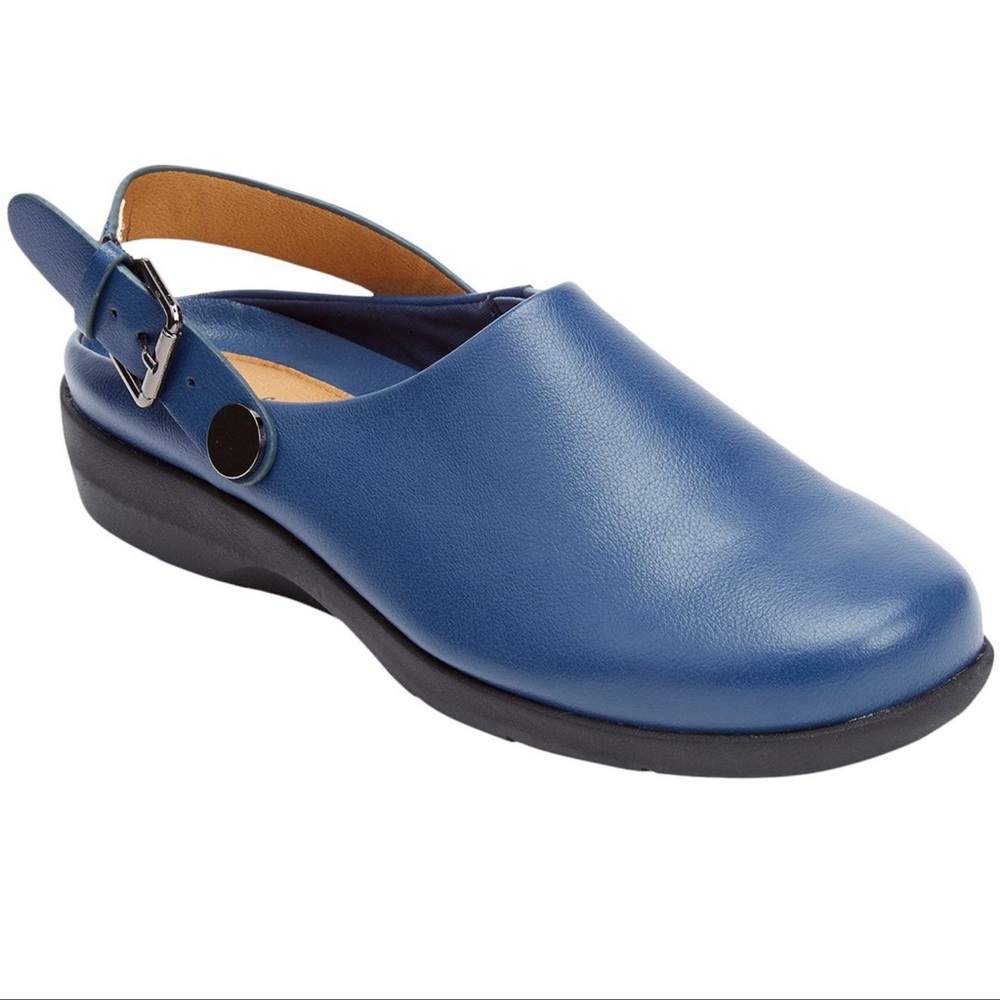 Comfortview Indigo Convertible Mule – Size 12 WW, Slingback, Versatile, Cushion